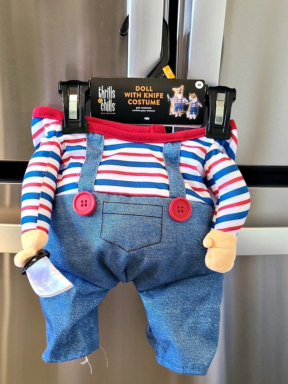 Thrills & Chills Doll with Knife Costume Blue & Red Medium